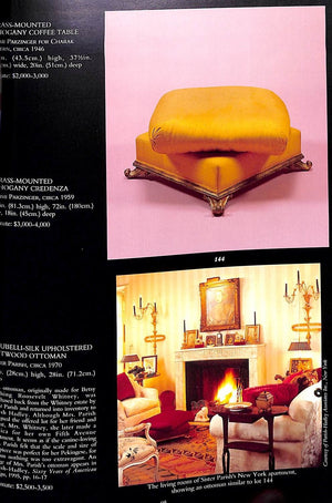 "Innovators of Twentieth Century Style Including The Elsie de Wolfe Foundation" 1999 Christie's