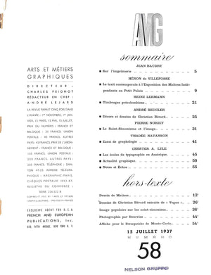 "Arts et Metiers Graphiques. Paris 58" 1937