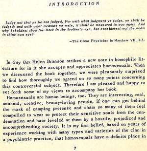 "Gay Bar" 1957 BRANSON, Hellen P.