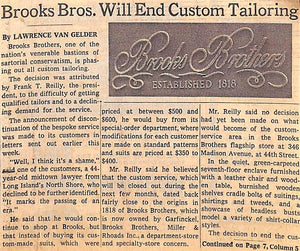 "Brooks Brothers Fall 1974" Catalog (New/ Old Stock) (SOLD)