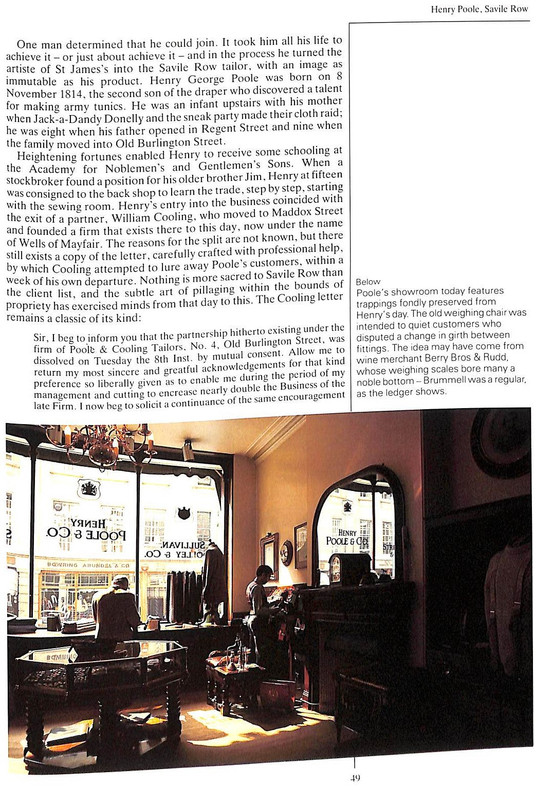 "The Savile Row Story An Illustrated History" 1988 WALKER, Richard