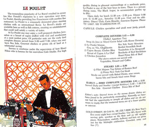 "Restaurants Of San Francisco" 1963 PICOT, Leonce [edited by]