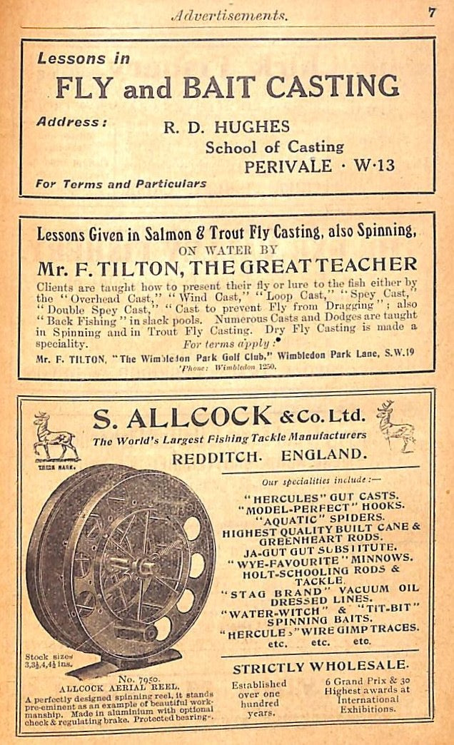 "The Angler's Diary And Tourist Fisherman's Gazetteer" 1921 SHERINGHAM, H.T.