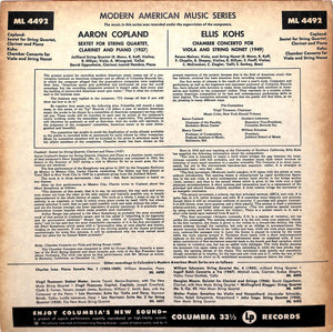 "Modern American Music Series Aaron Copland and Ellis Kohs w/ Stuart David Artwork Cover" (SOLD)