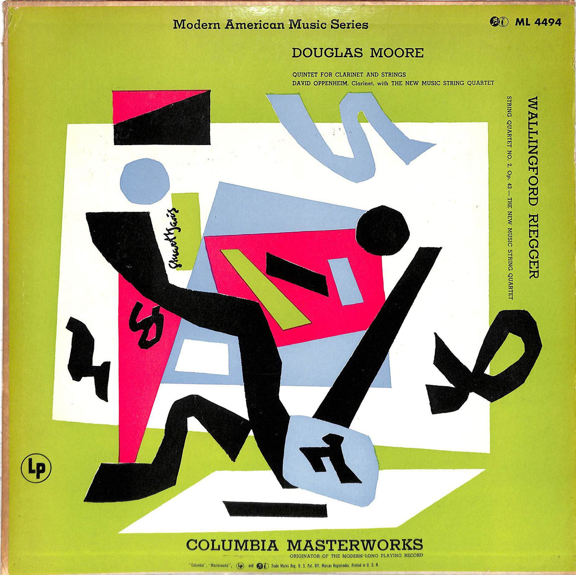 "Modern American Music Series LP Douglas Moore and Wallingford Riegger w/ Stuart David Artwork Cover" (SOLD)
