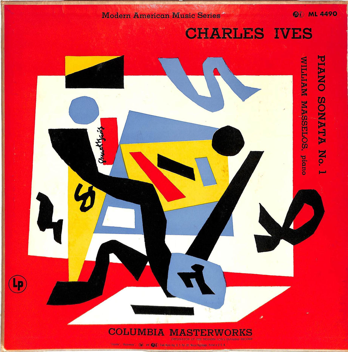 "Modern American Music Series LP Charles Ives and William Masselos, Piano w/ Stuart Davis Cover Artwork" (SOLD)