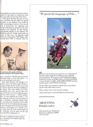 "Polo Magazine" September 1985 (SOLD)
