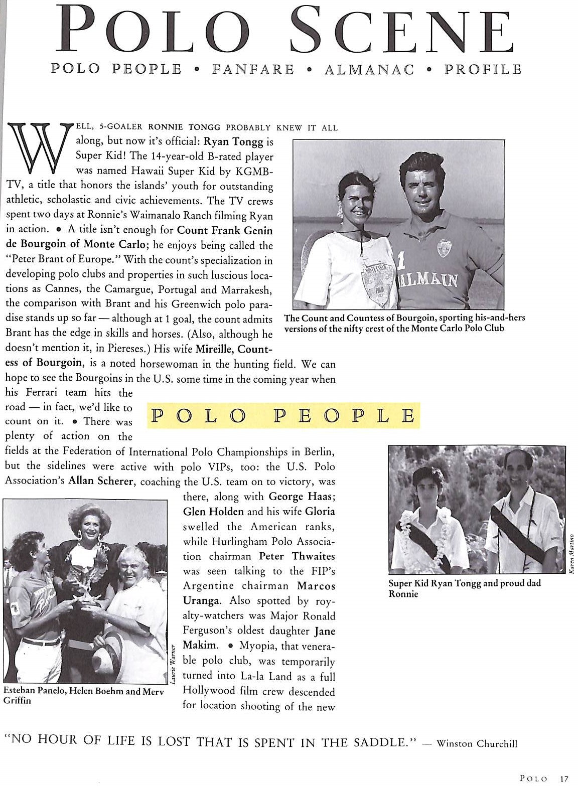 "Polo Magazine October 1989" (SOLD)