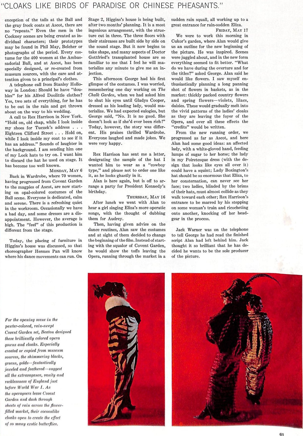 "Ladies' Home Journal 1964 The Year Of My Fair Lady" BEATON, Cecil