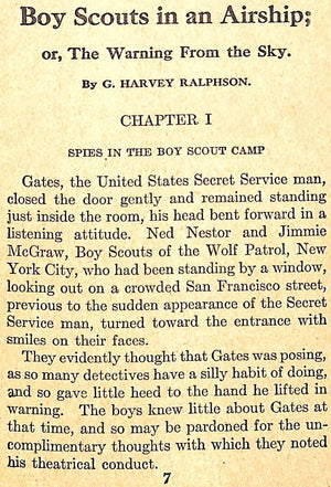 "Victory Boy Scouts In An Airplane: Or The Warning From The Sky" RALPHSON, G. Harvey