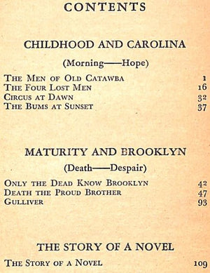 "Only The Dead Know Brooklyn" 1952 WOLFE, Thomas