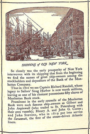 "Early New-York & The Bank Of The Manhattan Company" 1920 (SOLD)
