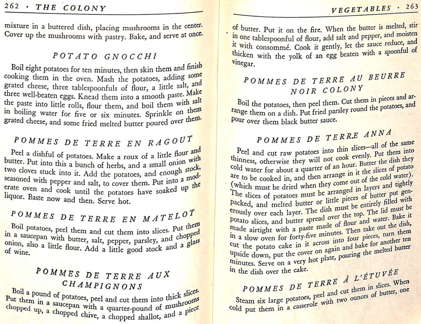 "The Colony: Portrait Of A Restaurant- And Its Famous Recipes" 1945 BRODY, Iles