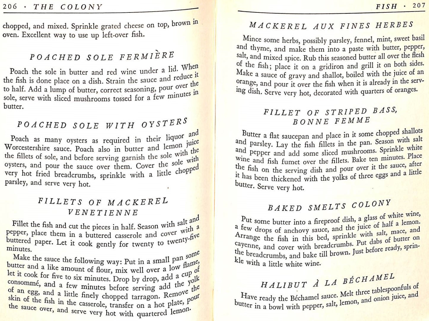 "The Colony: Portrait Of A Restaurant- And Its Famous Recipes" 1945 BRODY, Iles