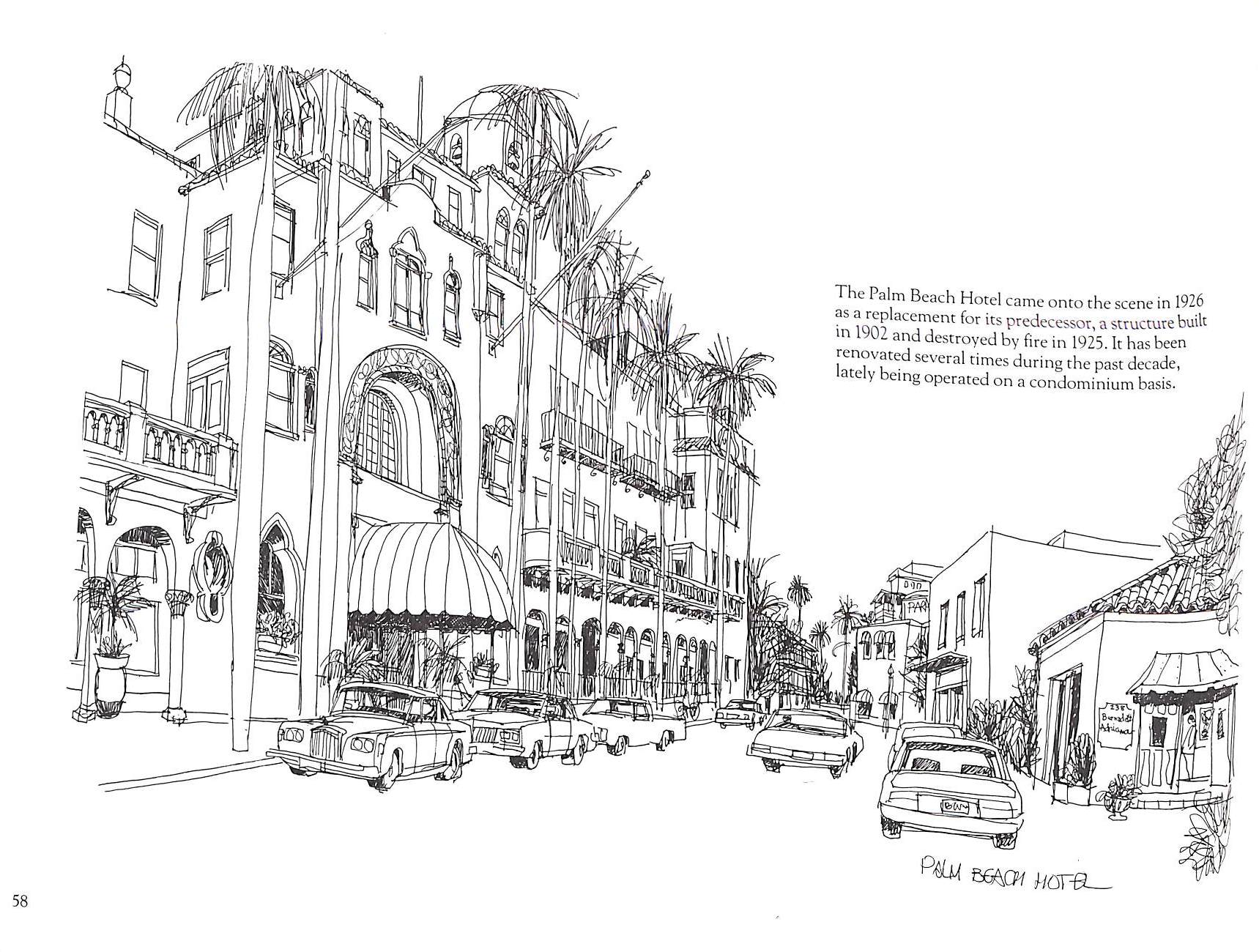 "The Palm Beach Sketch Book" 1988 OLENDORF, Bill [artist] & ASH, Agnes [text]