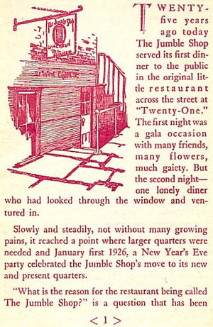 "The Jumble-Shop: 25th Anniversary" 1943 FRASER, J.E.