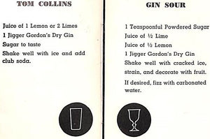 "World Famous Gin Recipes" 1938
