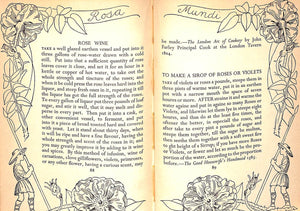"Rose Recipes" 1939 ROHDE, Eleanour Sinclair