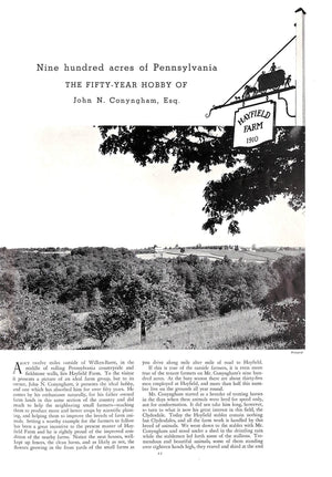 "Country Life: August 1935" w/ Paul Brown Cover "The Friendly Cart"