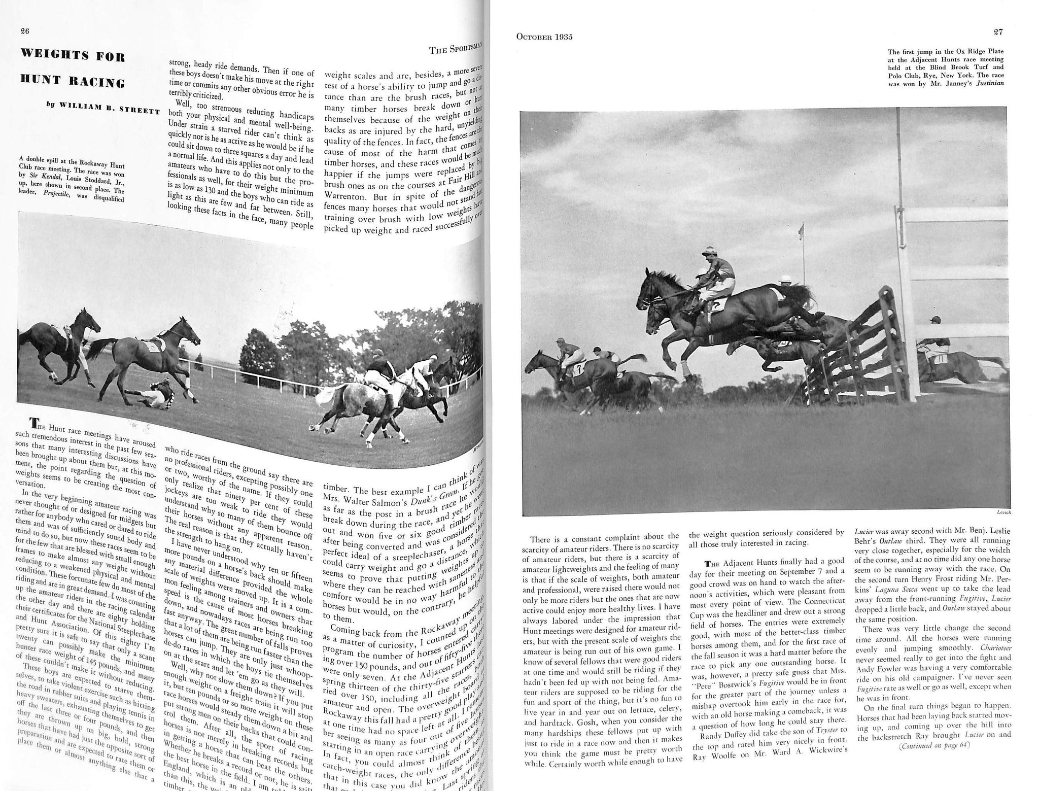 "The Sportsman: October, 1935"