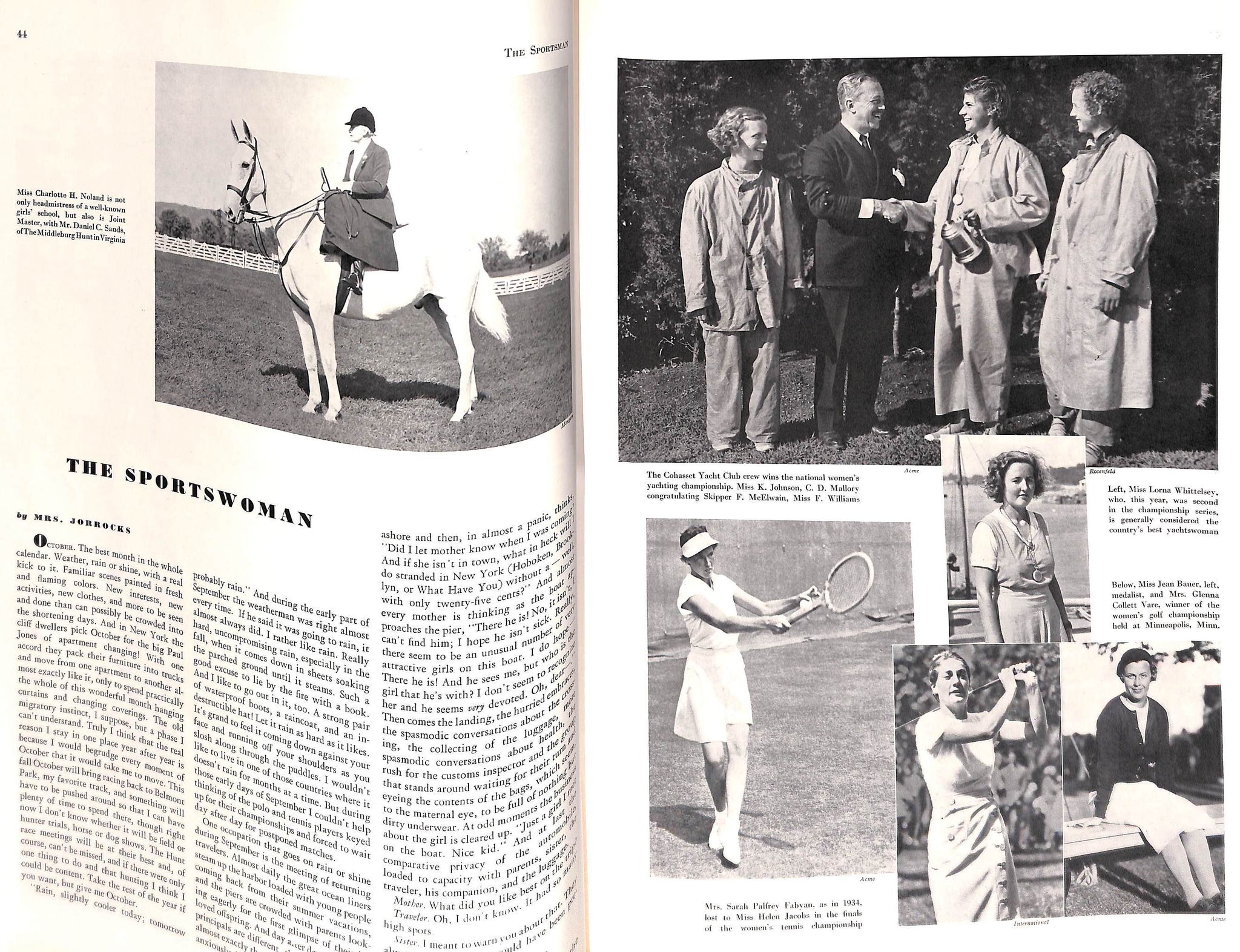 "The Sportsman: October, 1935"