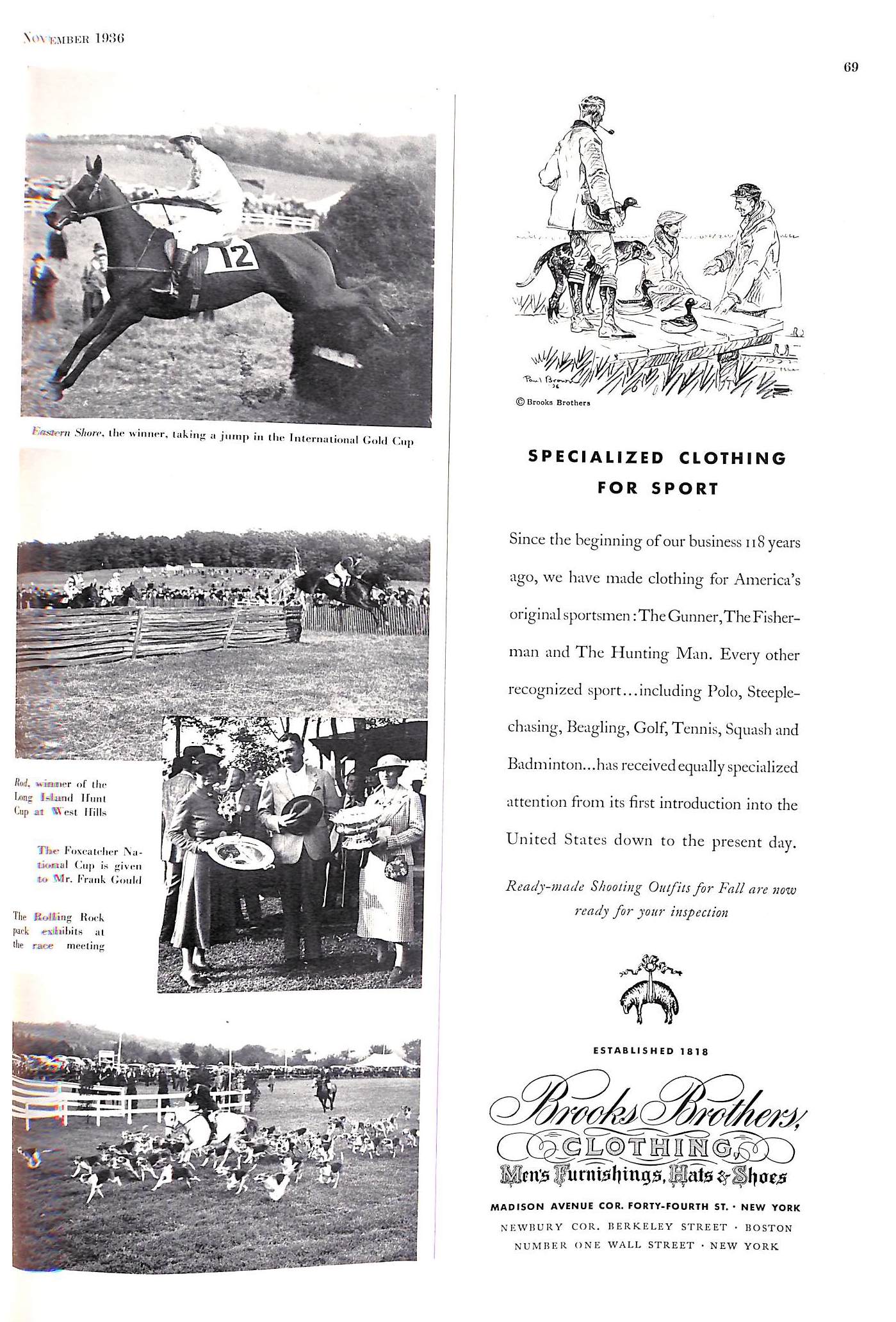 "The Sportsman: November, 1936"