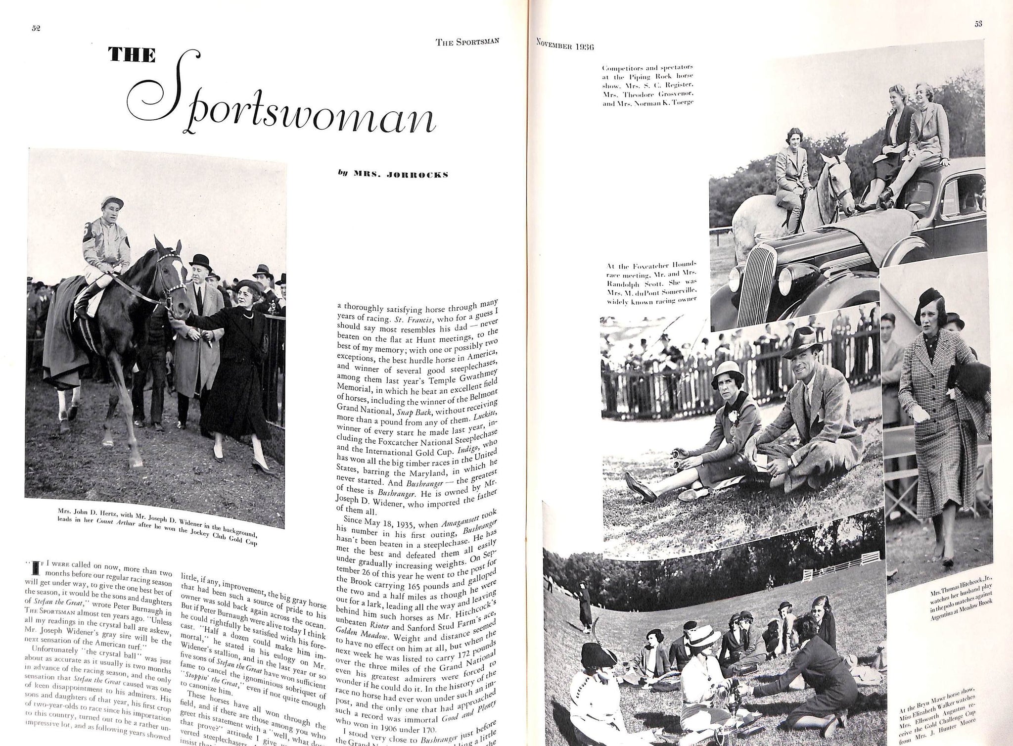"The Sportsman: November, 1936"