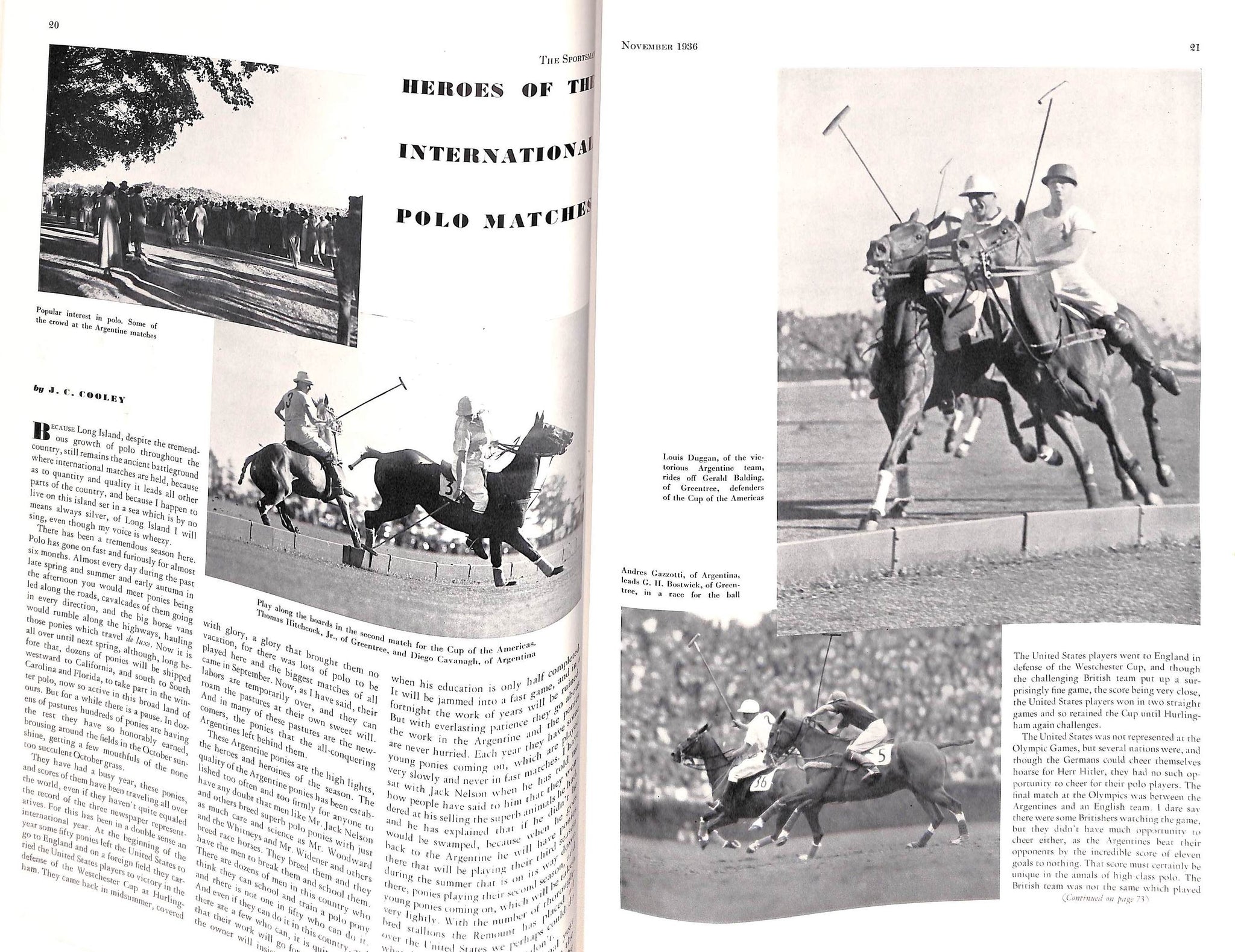 "The Sportsman: November, 1936"