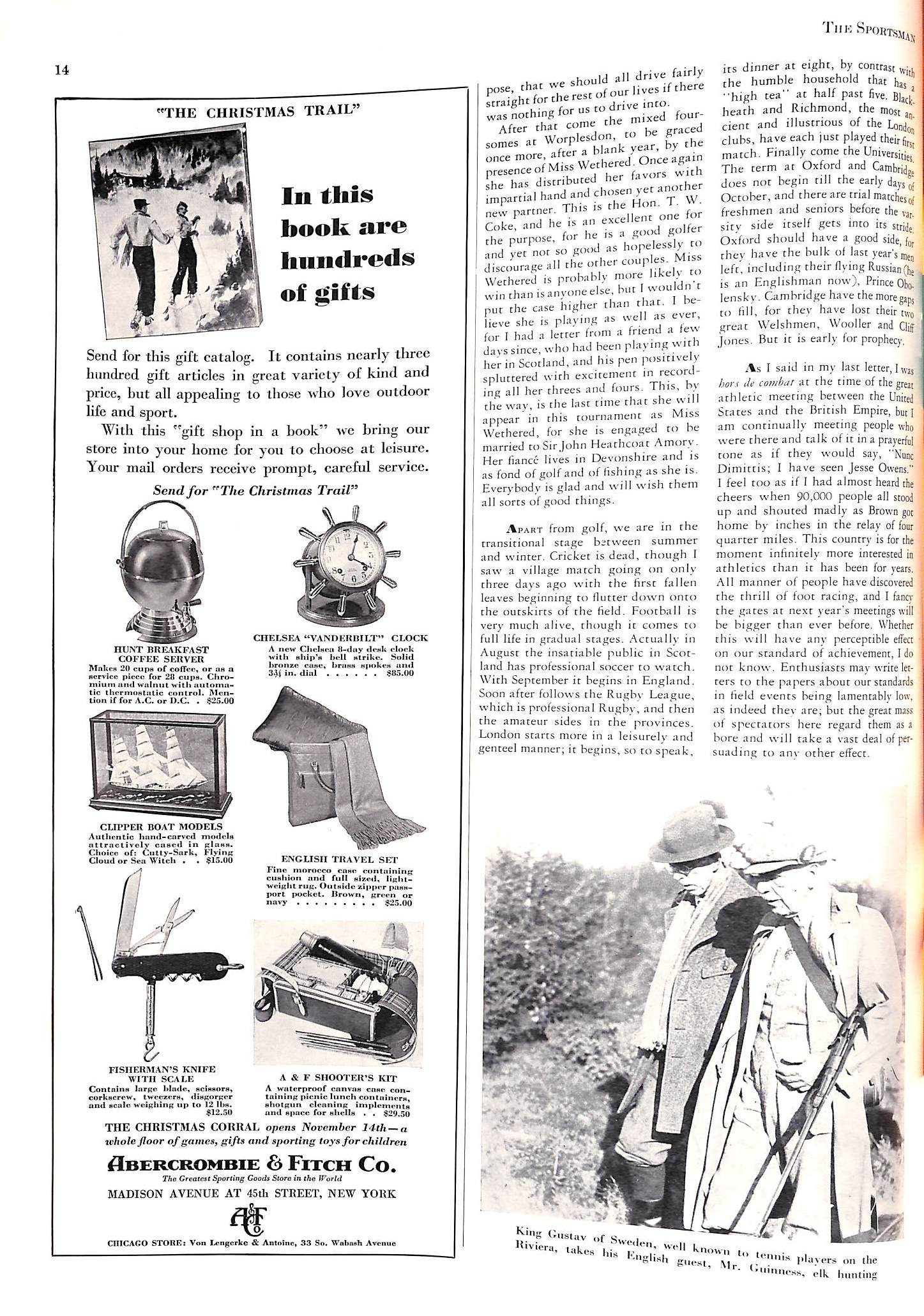 "The Sportsman: November, 1936"