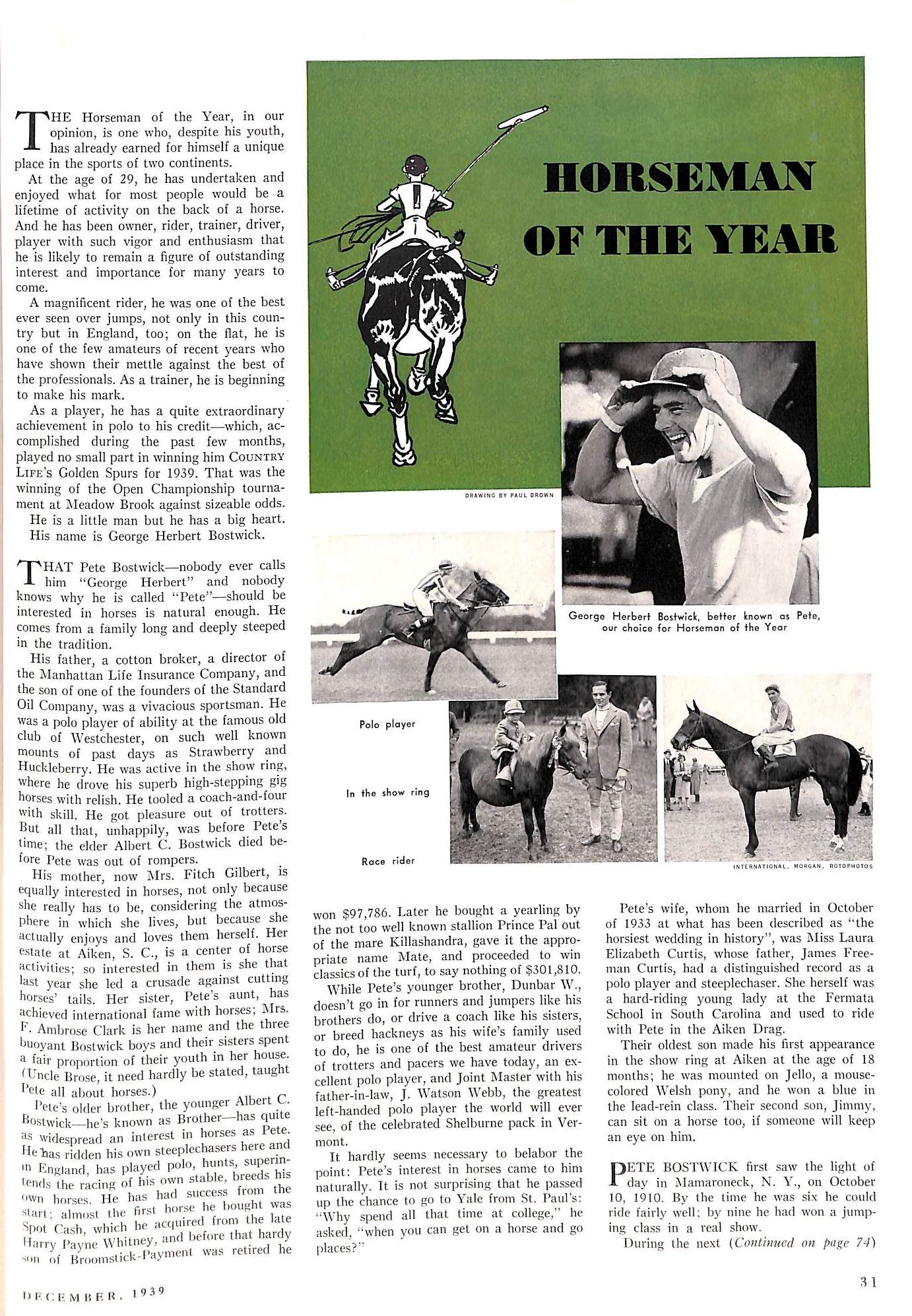 "Country Life: December 1939"