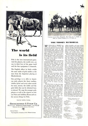 "Polo Magazine October, 1931" VISCHER, Peter [editor]
