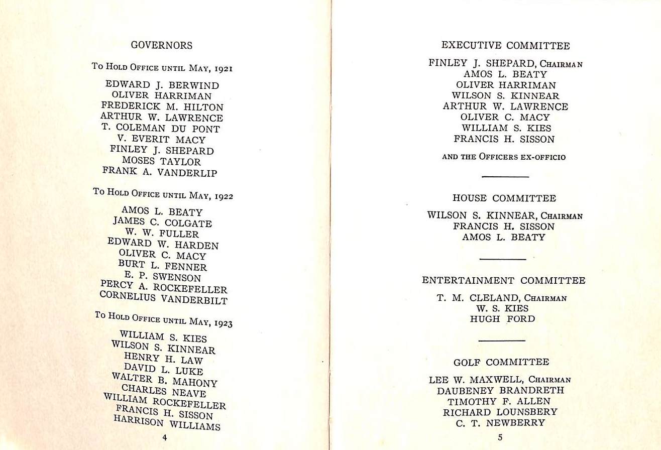 "The Sleepy Hollow Country Club" 1921 (SOLD)