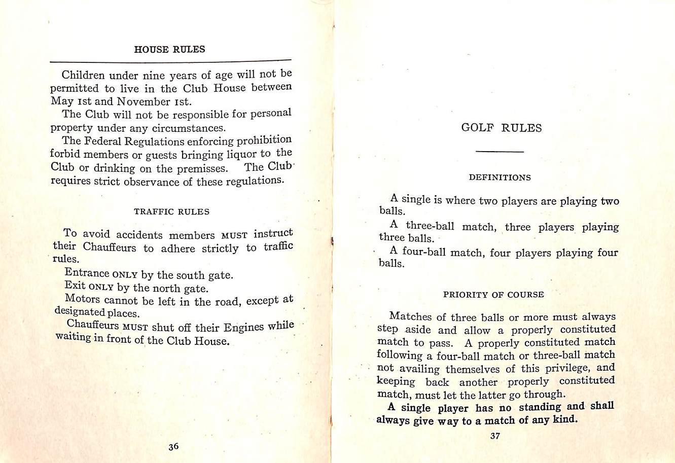 "The Sleepy Hollow Country Club" 1921 (SOLD)