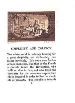 "Simplicity And Tolstoy" 1912 CHESTERTON, G.K.