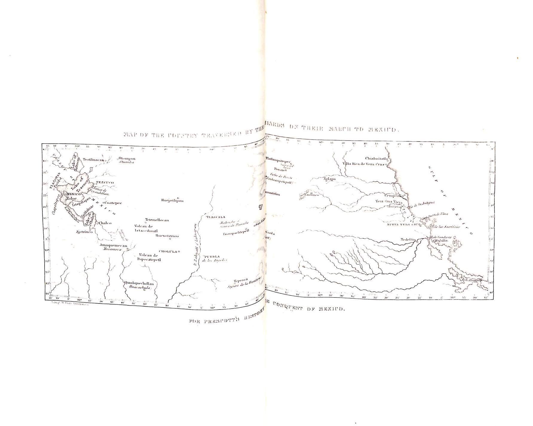 "History Of The Conquest Of Mexico Vol. 1-3" 1850 PRESCOTT, William H.