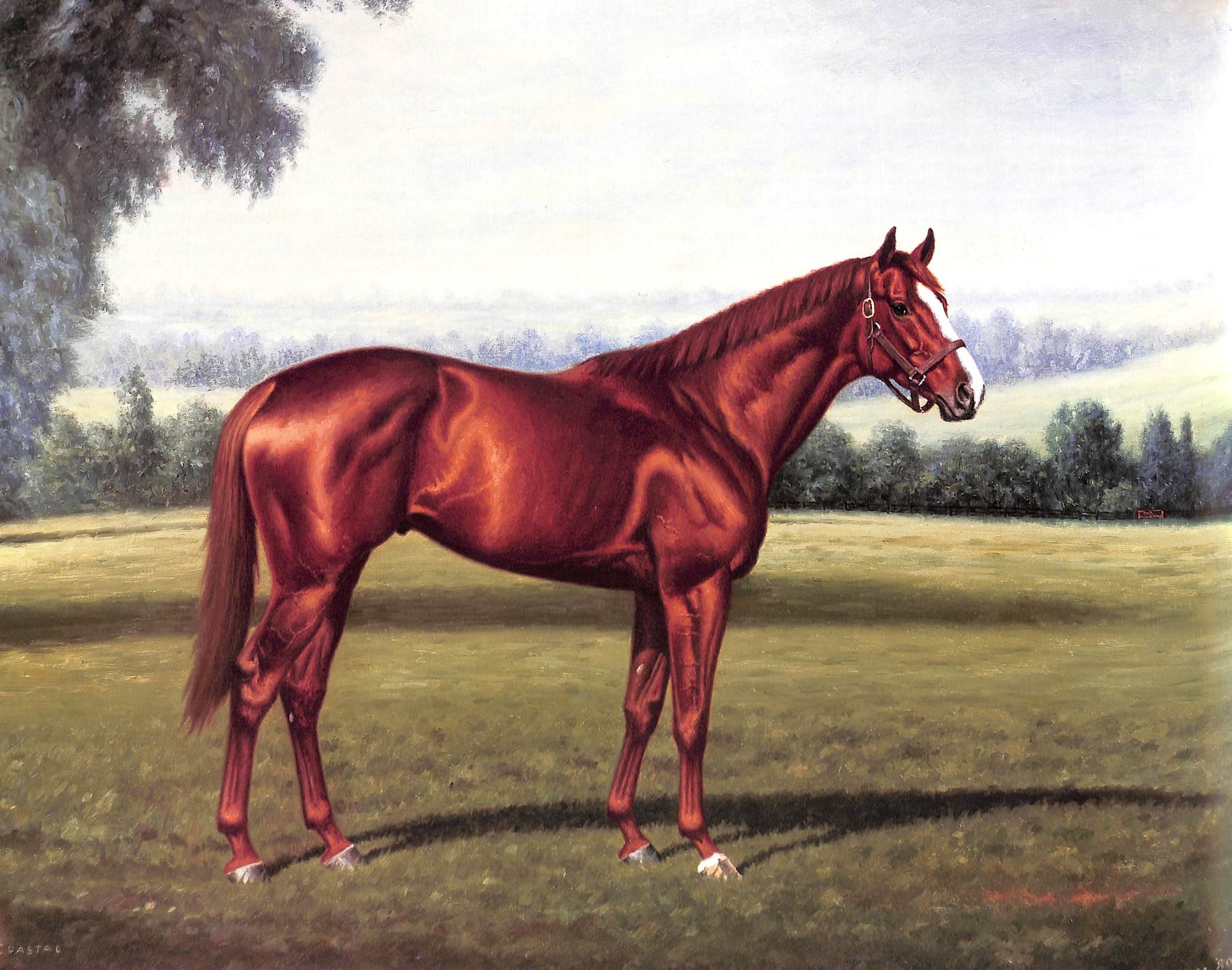 "The Golden Post; An Artistic Study Of The Tumultuous Events That Led To The Day When They Ran For Ten Million Dollars" 1985 ROBINSON, Patrick (SOLD)