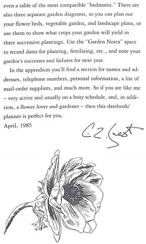 "C.Z. Guest's Garden Planner And Datebook" 1985 GUEST, C.Z.