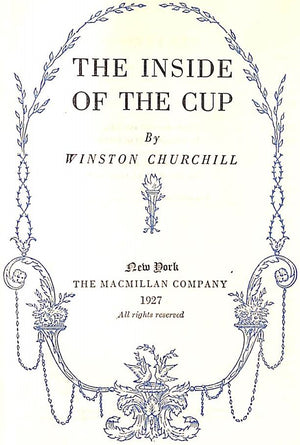 "The Novels Of Winston Churchill" 1927 CHURCHILL, Winston