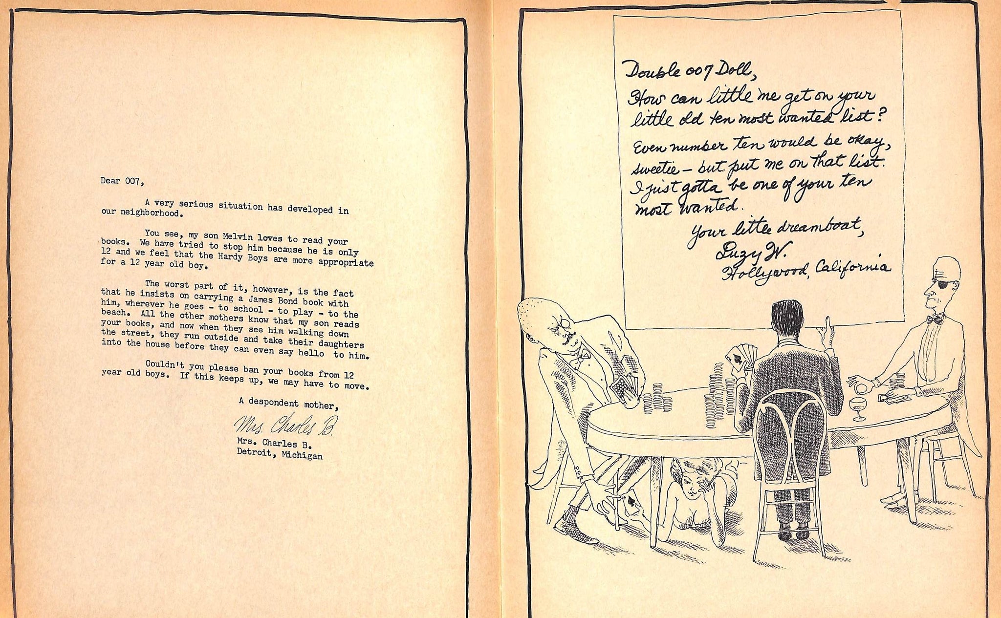 "Dear 007: Notes, Mash And Otherwise, To The Supersleuth" 1966 ADLER, Bill [compiled and edited by]