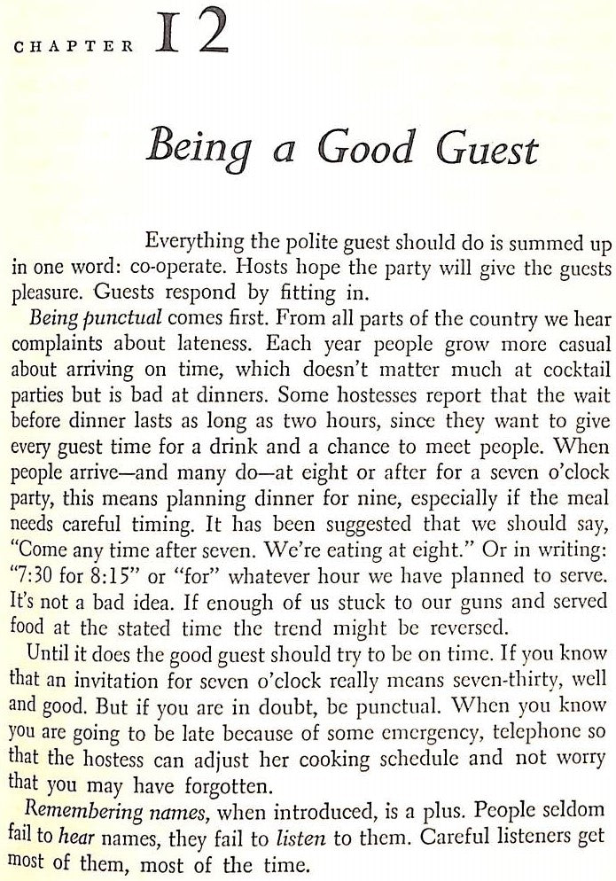 "The Glamour Magazine Party Book" 1965 ELLIOTT, Eleanor