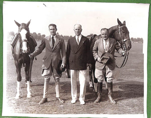 "Referees At 1930 International Polo Match B&W Photo"