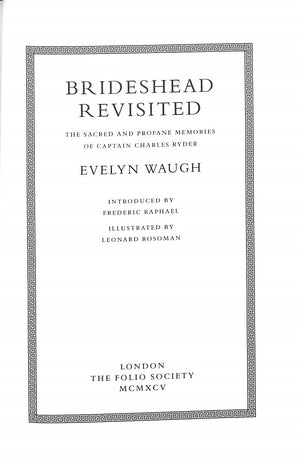 "Brideshead Revisited The Sacred And Profane Memories Of Captain Charles Ryder" 1995 WAUGH, Evelyn