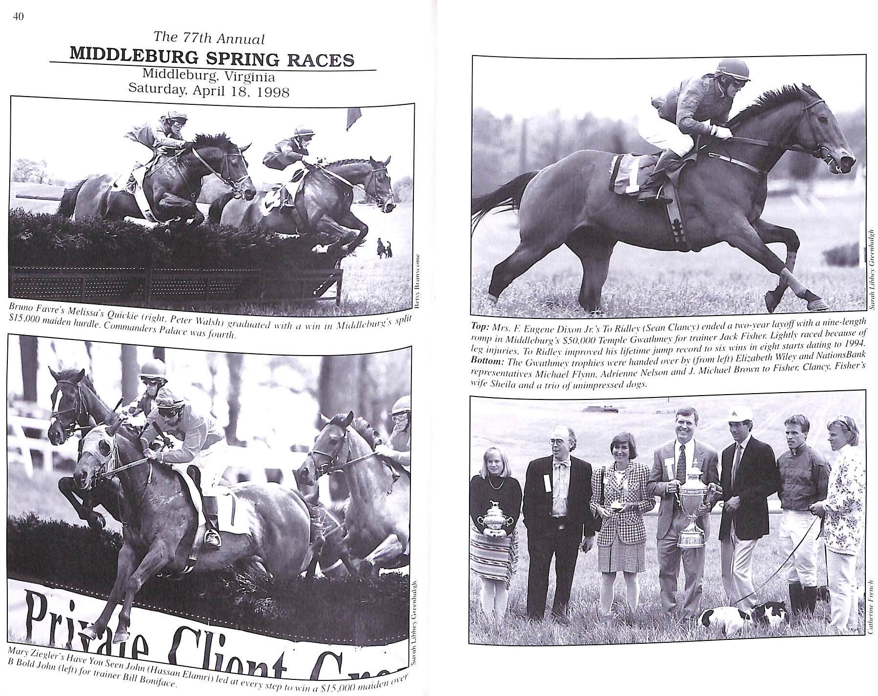 "American Steeplechasing 1998" 1998 COLGAN, Charles T. [editor]