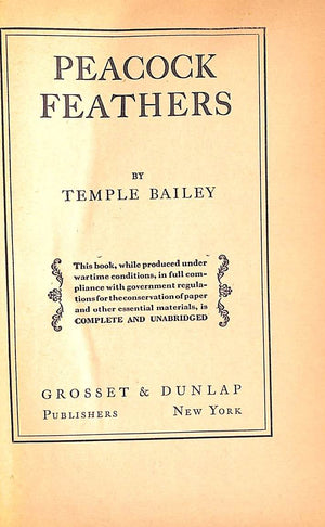 "Peacock Feathers" 1924 BAILEY, Temple