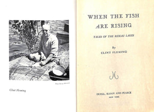 "When The Fish Are Rising Tales Of The Rideau Lakes" 1947 FLEMING, Clint