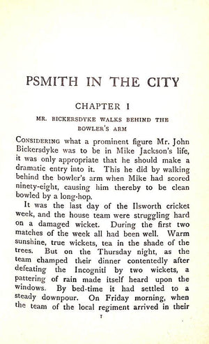 "Psmith In The City" 1934 WODEHOUSE, P.G.