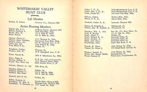 "White Marsh Valley Hunt Club" 1928 (SOLD)