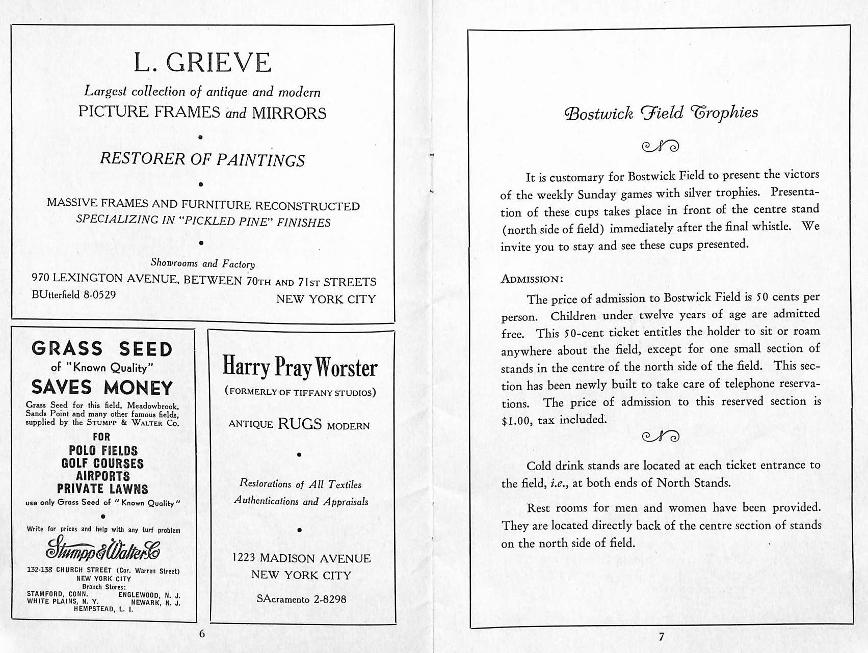 "Bostwick Field Program High Goal Polo" 1938 (SOLD)