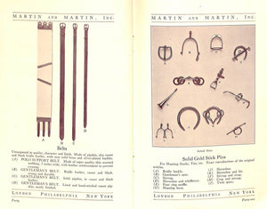 "Martin & Martin, Inc. Makers And Importers Of High Grade Saddlery And Leather Goods" 1920