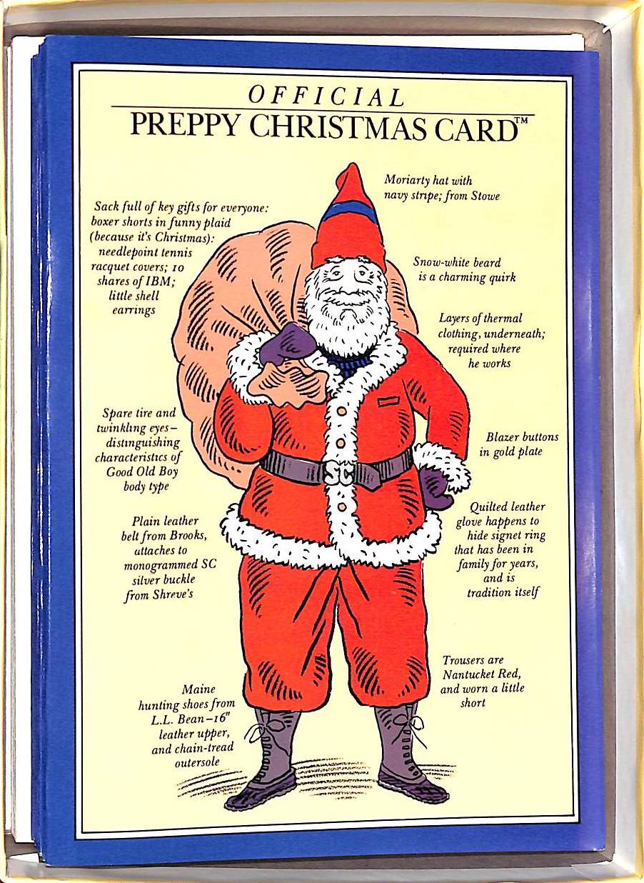 "Box Set x 14 Official Preppy Christmas Cards & 15 Envelopes" (DEADSTOCK)